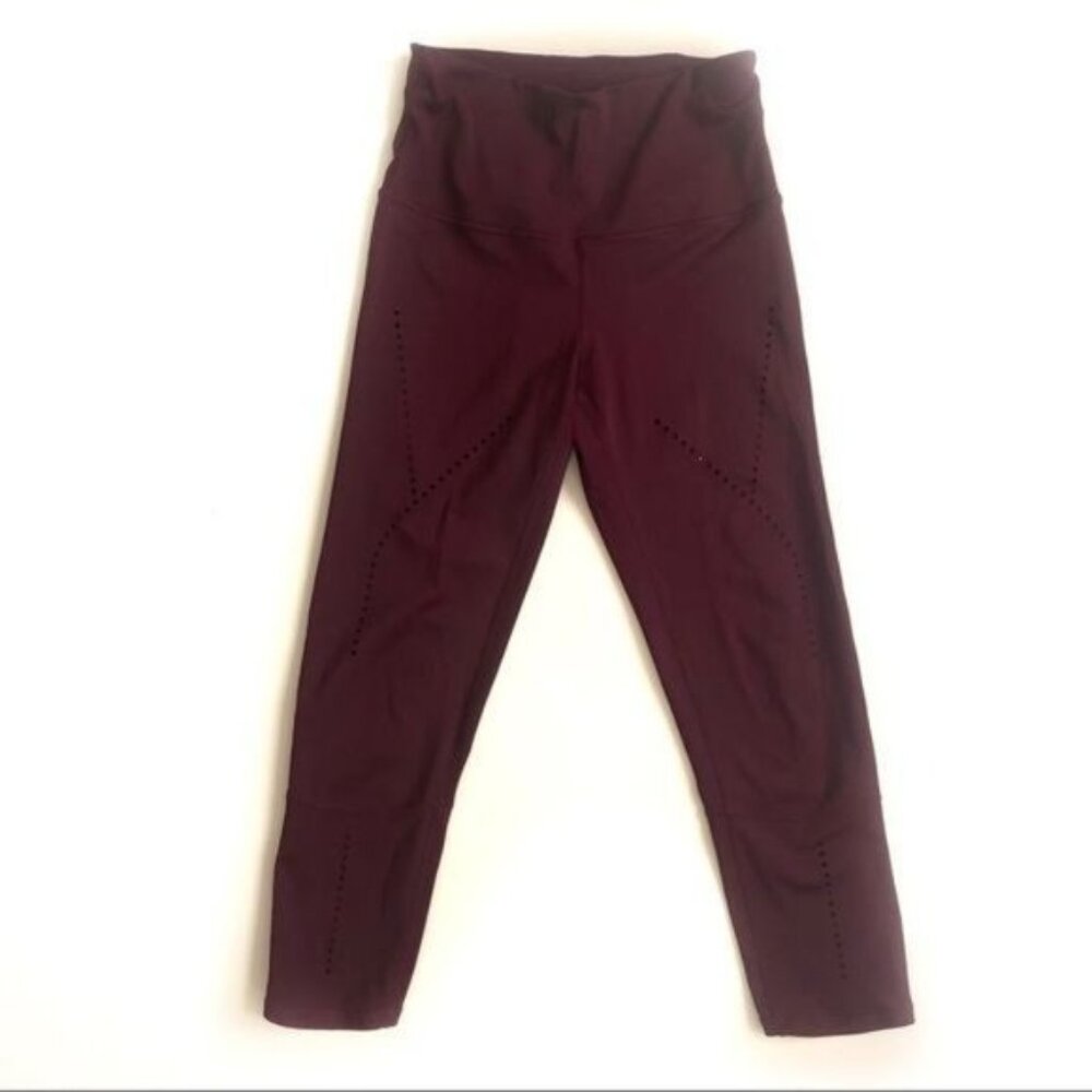 Zella Purple Cropped Breathable Leggings - xs
